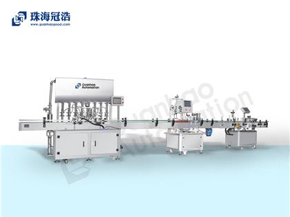 自動化膏體、液體灌裝、旋蓋、貼標生產(chǎn)線